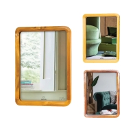 Gương soi chữ nhật khung viền gỗ 50x70cm GLS