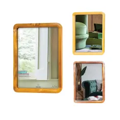 Gương soi chữ nhật khung viền gỗ 50x70cm GLS