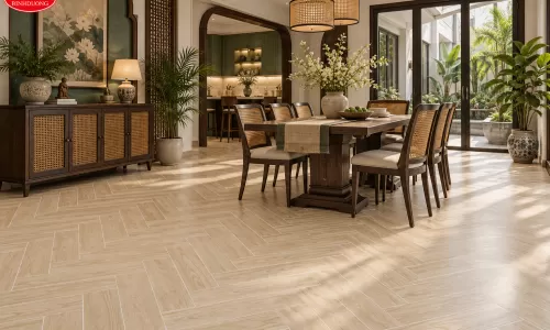 Gạch nhà bếp chống bám nước hiệu quả