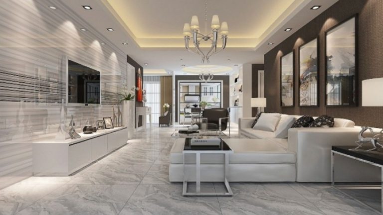 Gạch Phòng Khách Nhà Phố Bình Dương